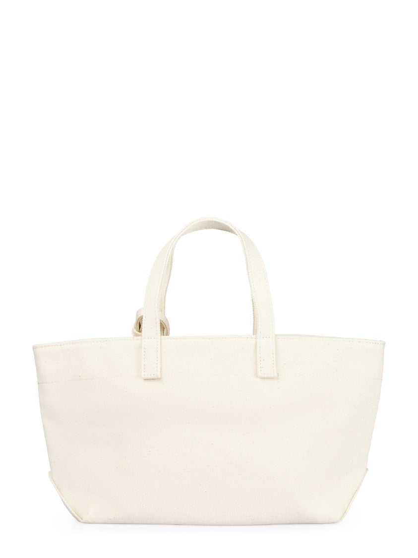 A.P.C. Minimalist Beige Cotton Tote With Detachable Pouch