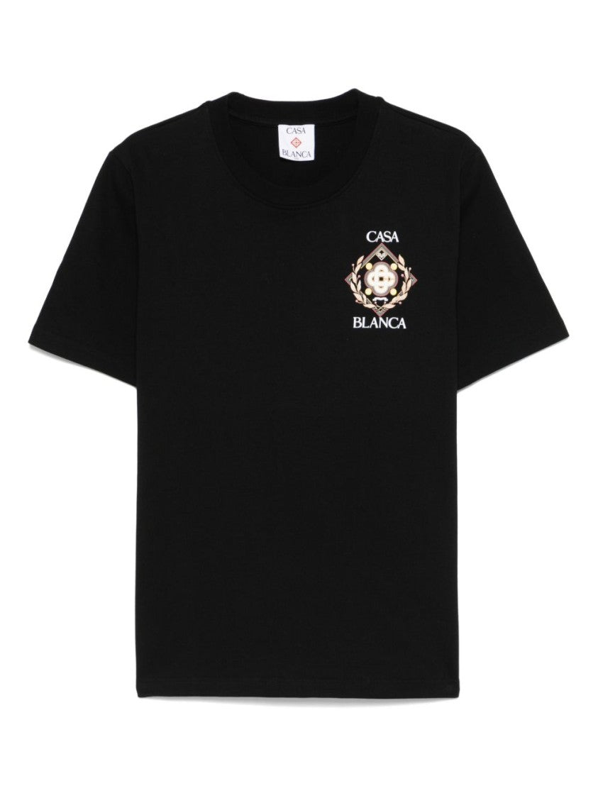 Casablanca Black Logo Print T-Shirt With Signature Detailing
