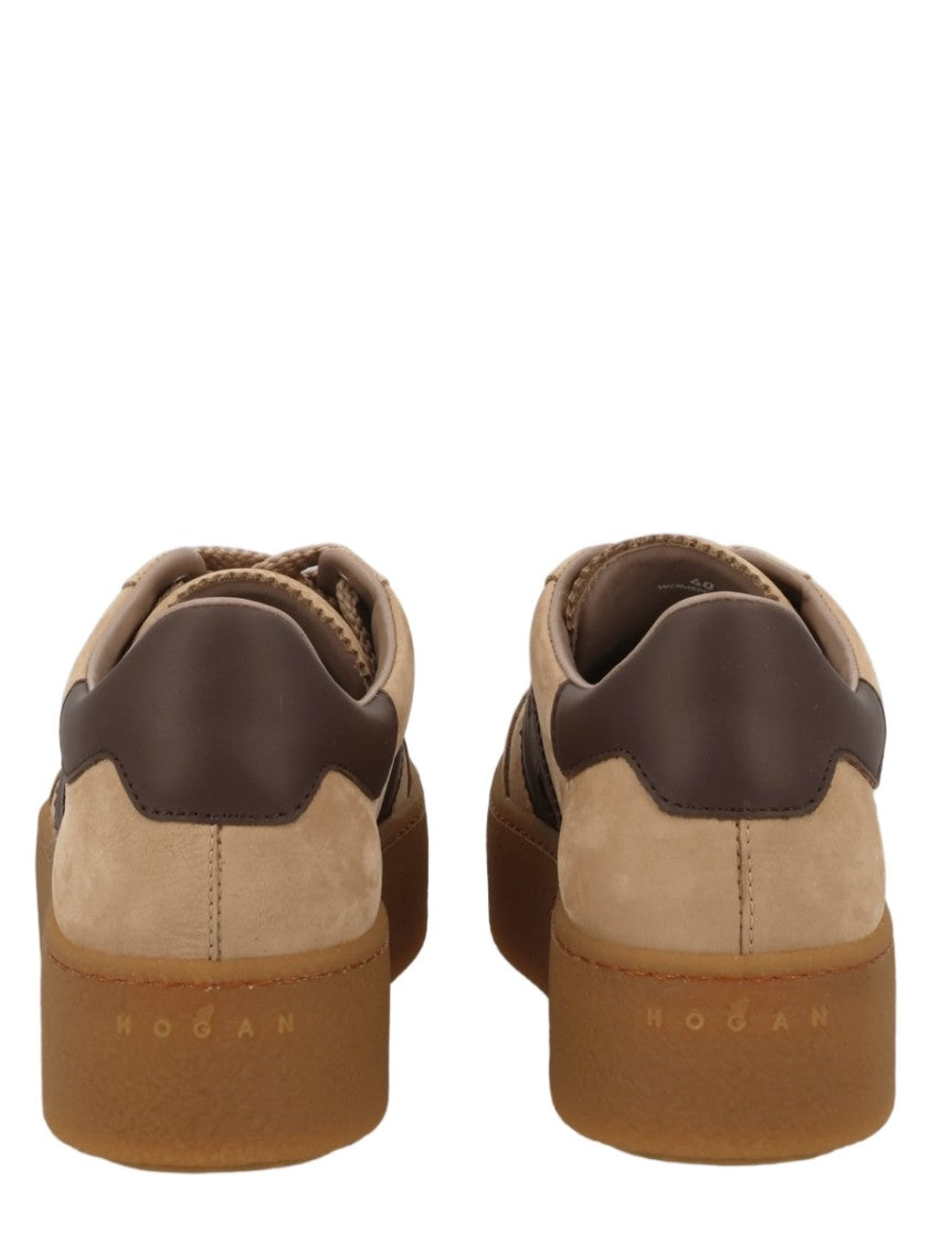 Hogan Cool Thick Sole Calfskin Sneakers