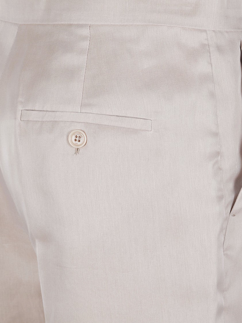 Max Mara Neutral Shorts With Structured Waistband