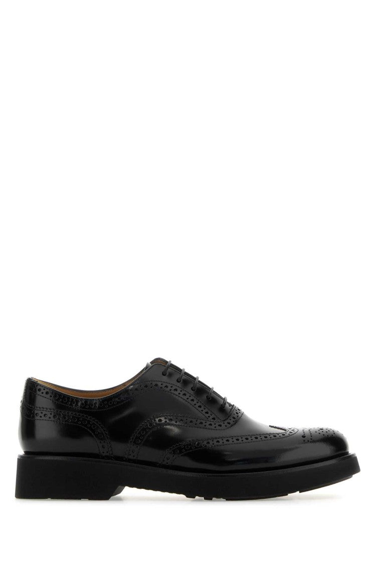 Church's Black Leather Burwood Lace-Up Shoes