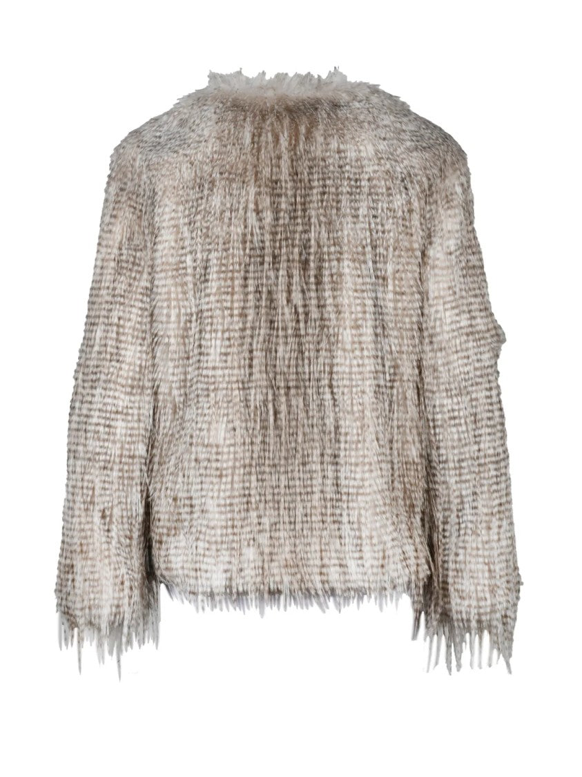 Twinset Actitude Grey Polyester Eco Coat