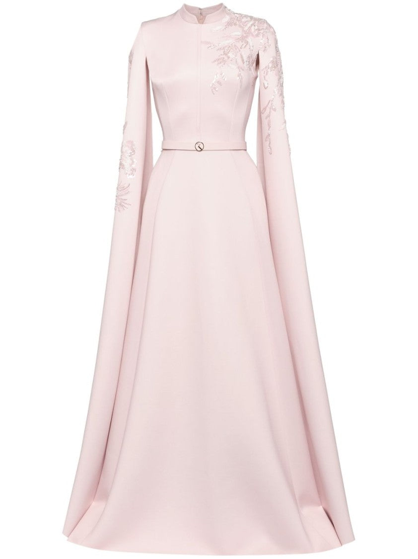 Saiid Kobeisy Floral Embroidered Scuba Kaftan