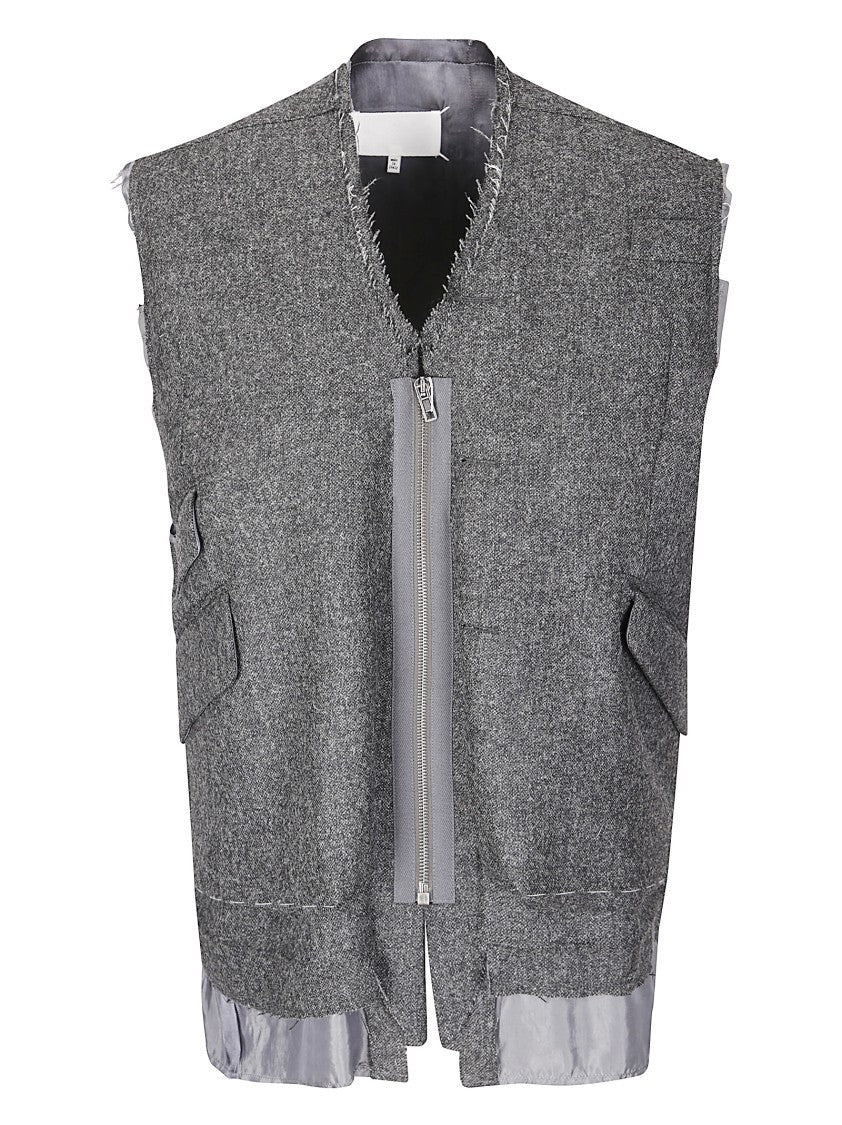Maison Margiela Deconstructed Grey Wool Gilet