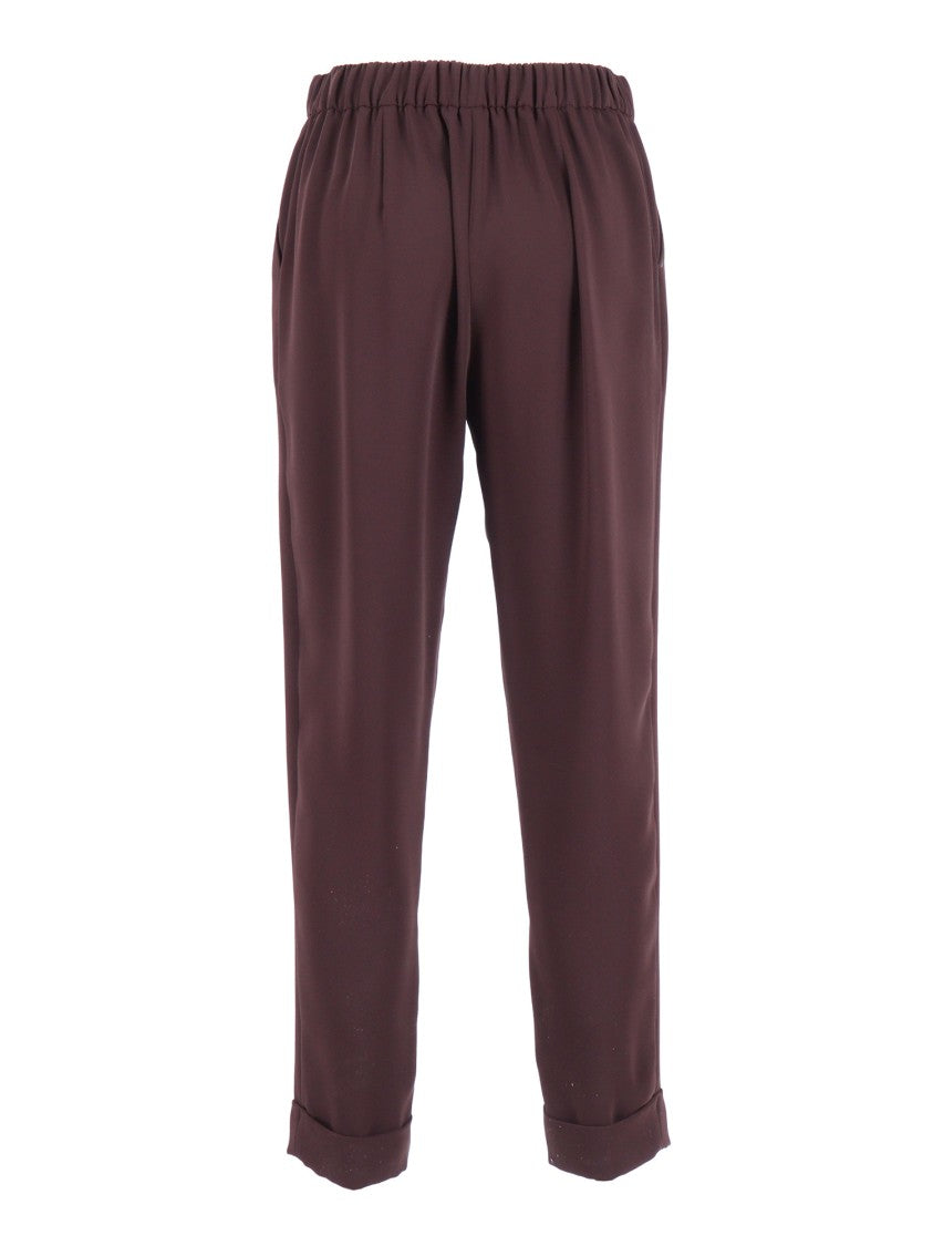 P.A.R.O.S.H. Relaxed Fit Cuffed Cropped Straight-Leg Pants