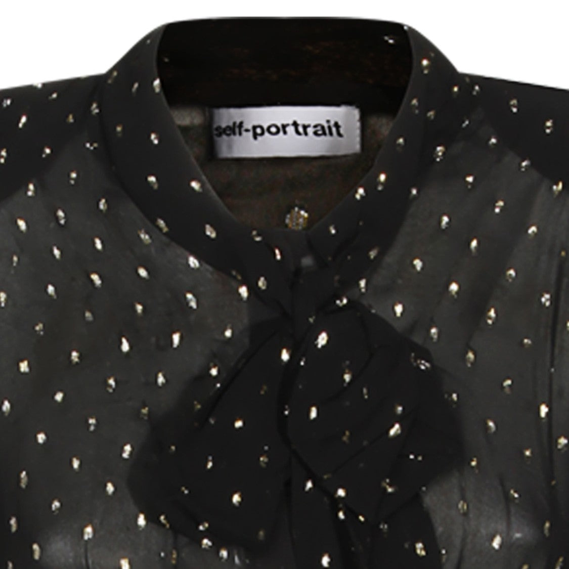 Self-Portrait Sheer Black Viscose Mini Dress