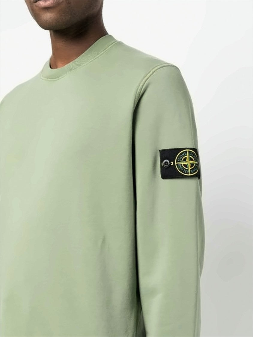 Stone Island Minimalist Long-Sleeve Sweatshirt With Distinctive Patch Logo