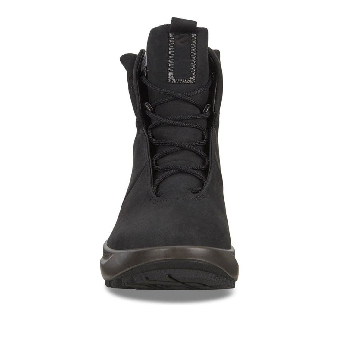 Ecco Solice Black Lace-Up Nubuck Wedge Boots