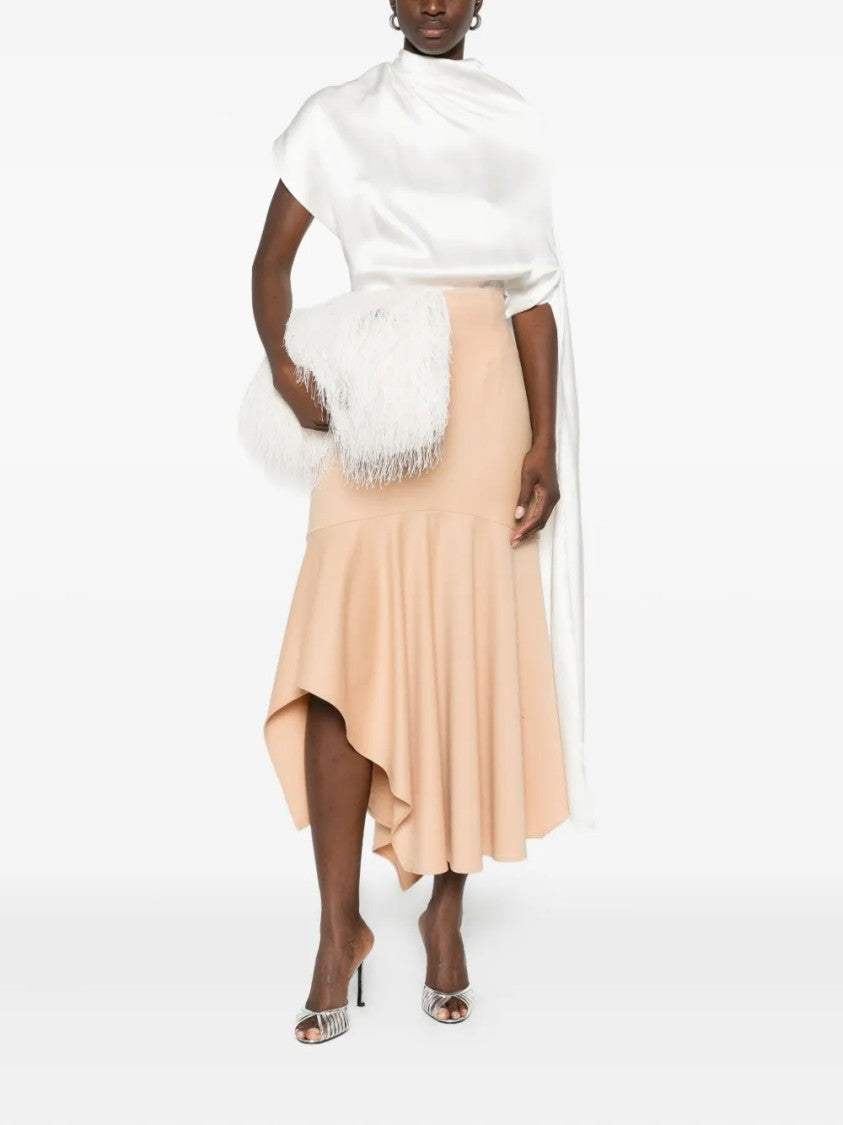 Alberta Ferretti Flowing Silhouette Skirt With Soft Drape