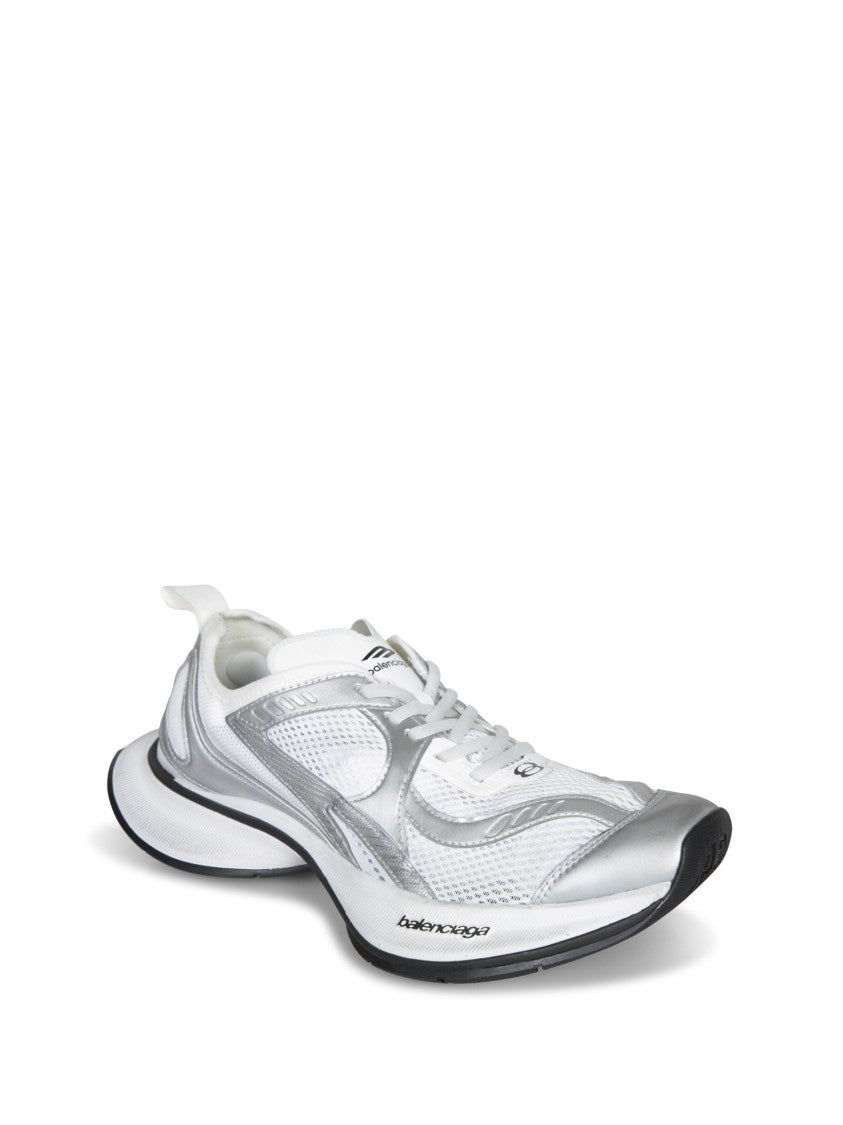 Balenciaga Futuristic White Sneakers With Sculpted Sole
