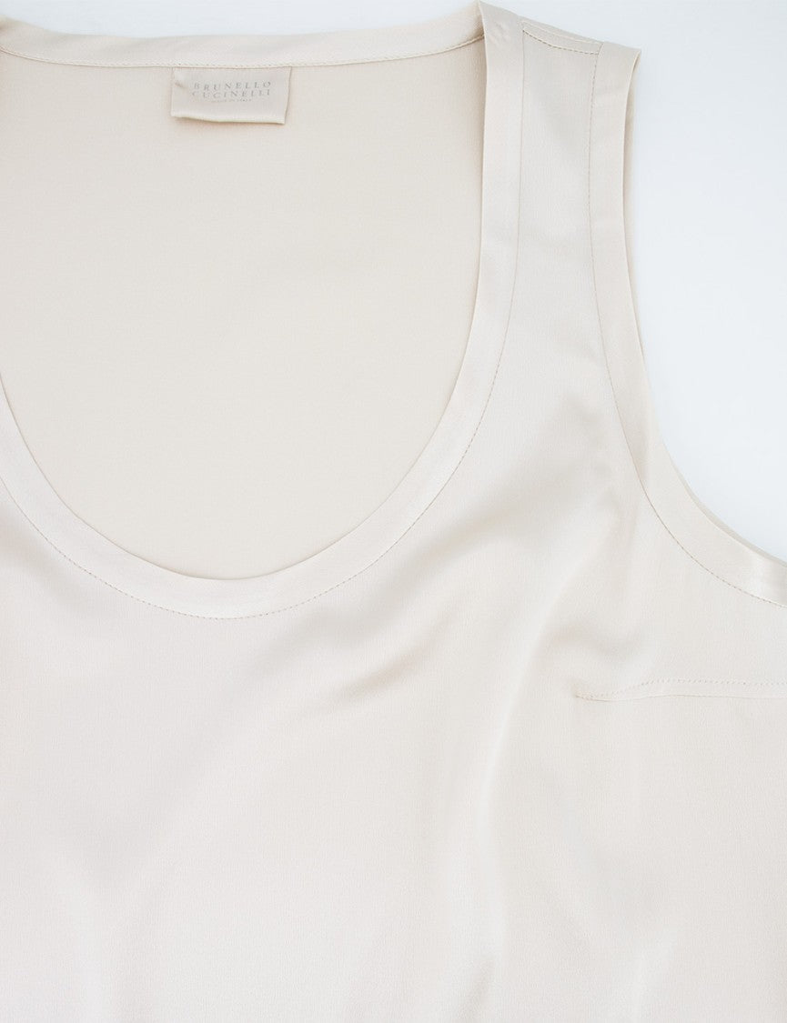 Brunello Cucinelli White Tank Top