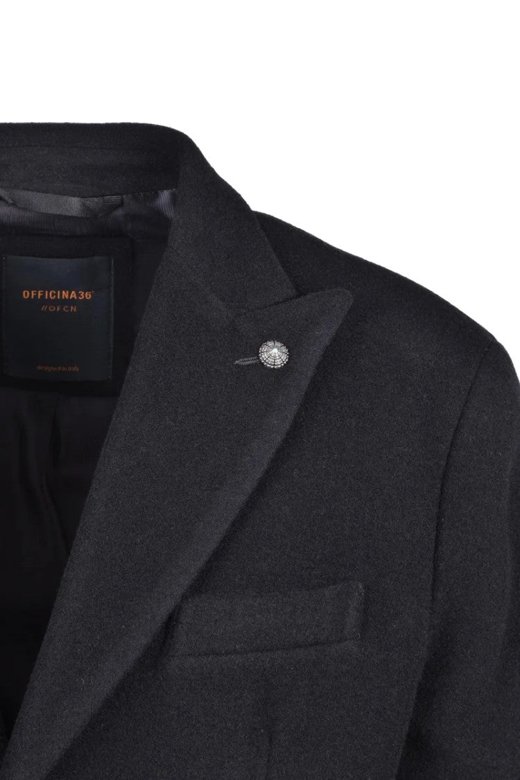 Officina 36 Wool Coat - Black
