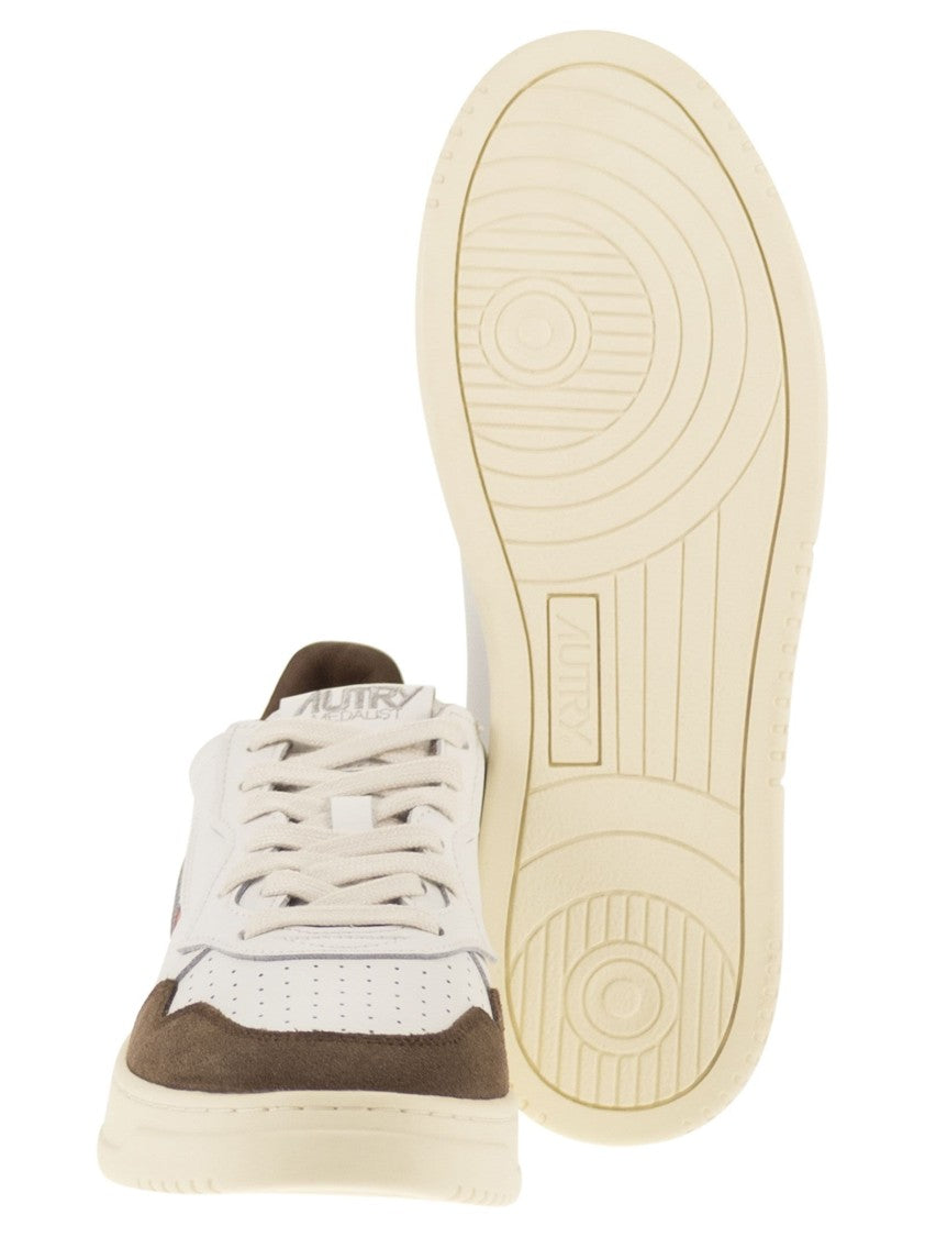 Autry Medalist Low - Leather And Suede Sneakers