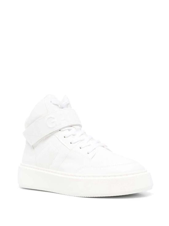 Ganni High-Top Monochrome Sneakers With Ankle Support