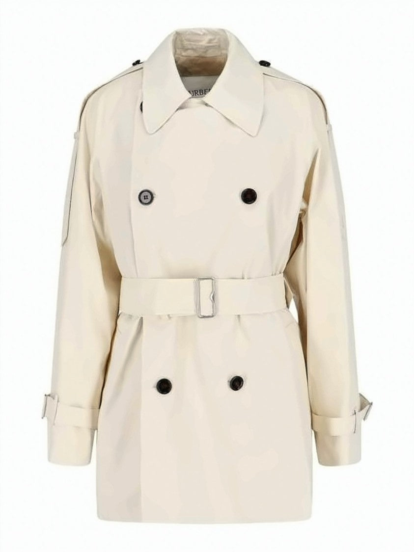 Burberry Double-Breasted Trench Coat With Belted Waist