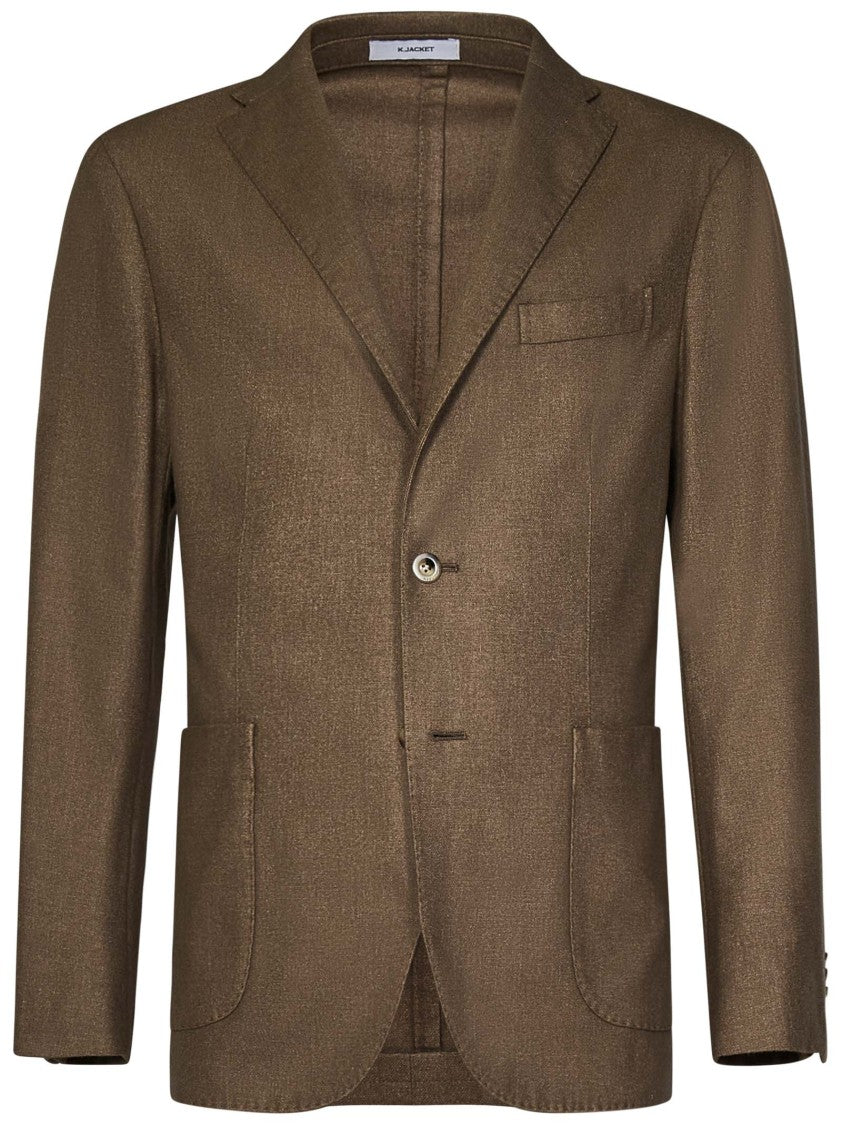 Boglioli Boglioli Melange Blazer With Relaxed Fit And Patch Pockets