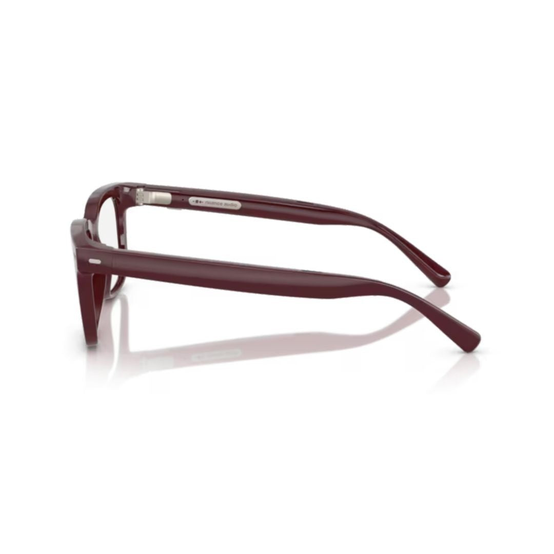Nuance Audio Glossy 0Aw5001 Metallic Accent Square Sunglasses