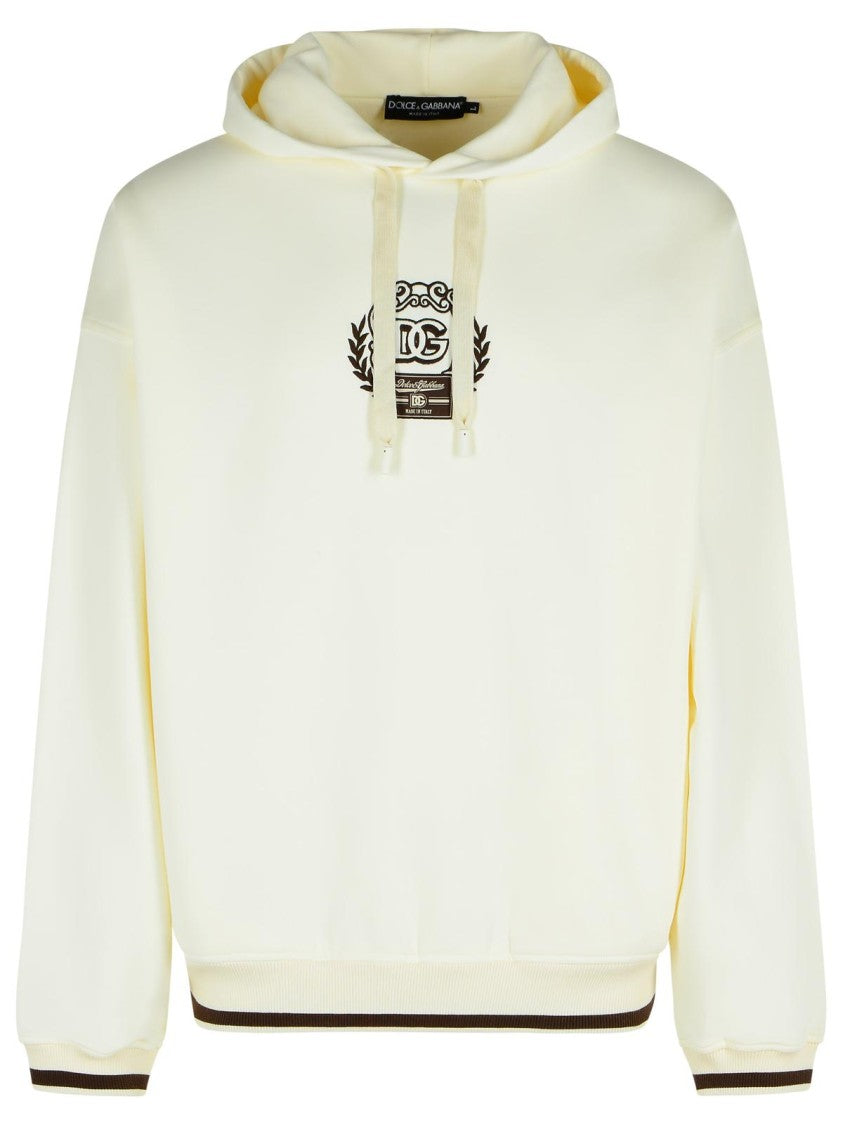 Dolce & Gabbana Ivory Cotton Sweatshirt