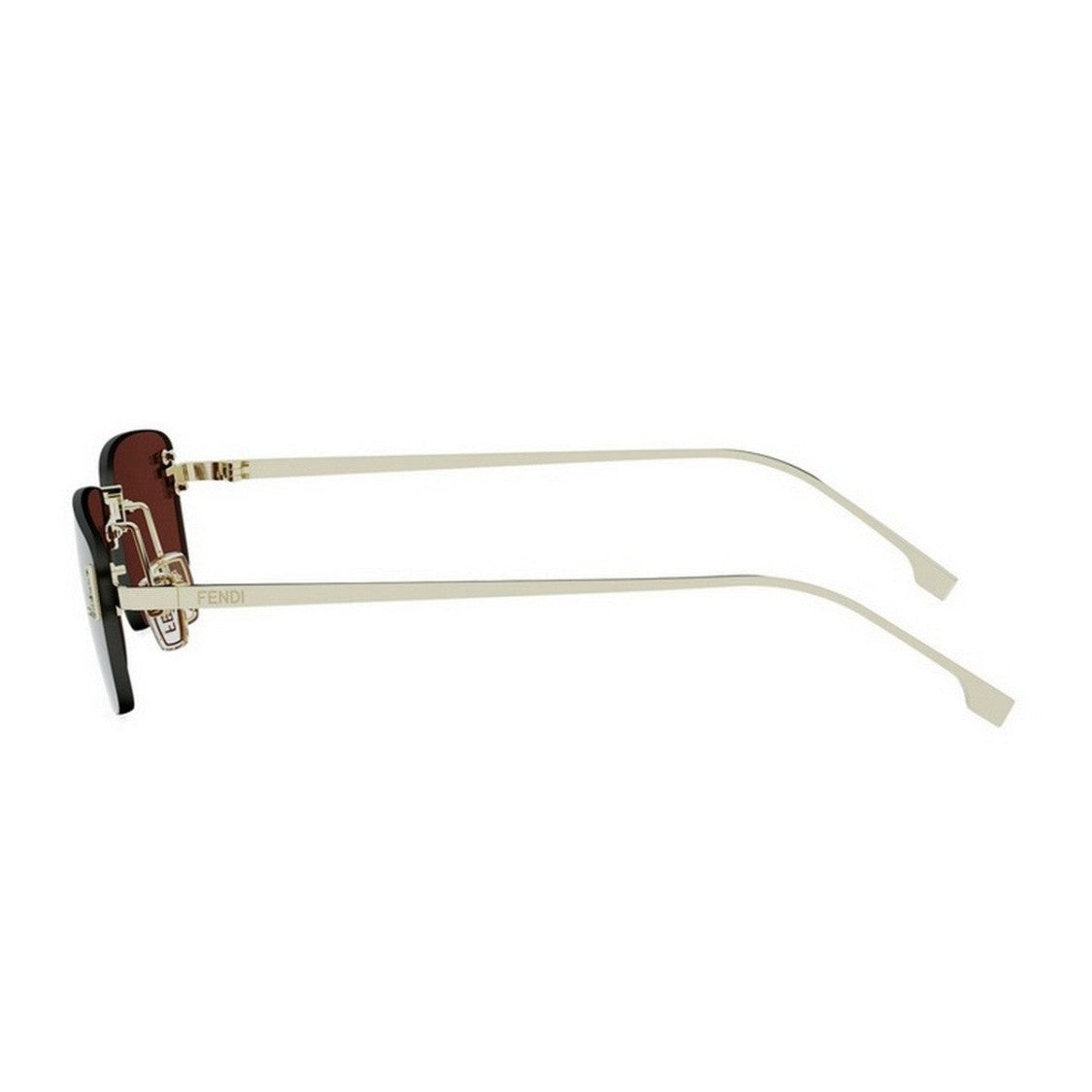 Fendi Gold Fendi First Crystal Rimless Sunglasses