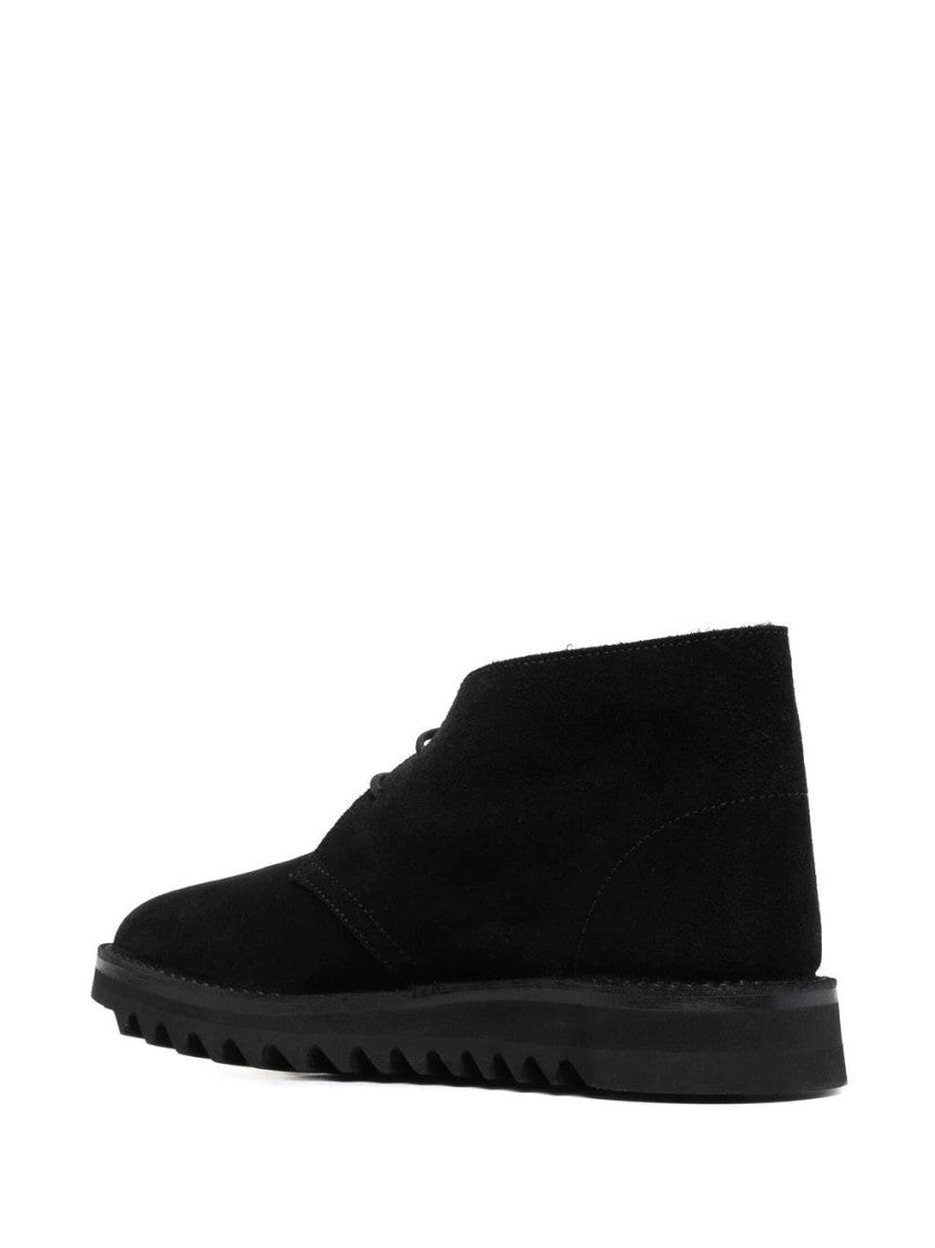 Kenzo Lace-Up Black Ankle Boots With Minimalist Design