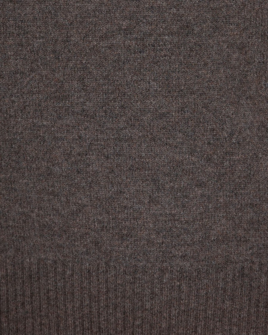 Paolo Pecora Mud Melange Virgin Wool Sweater