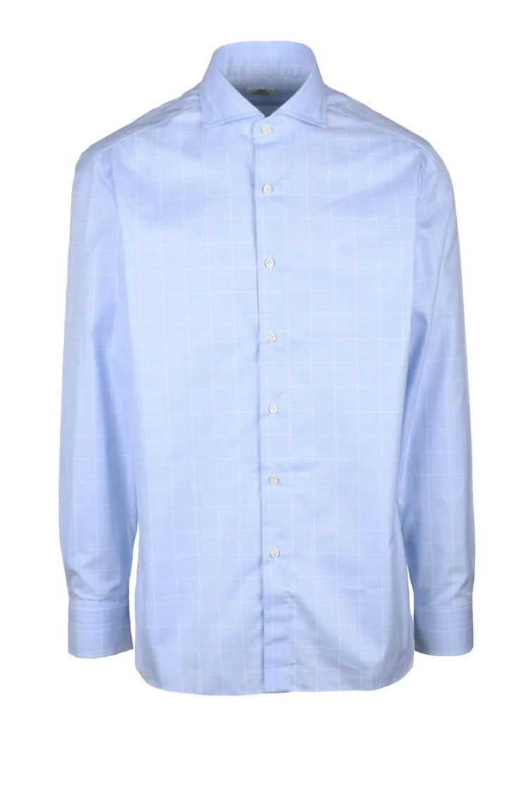 Luigi Borrelli Napoli Cotton Shirt - Light Blue/White