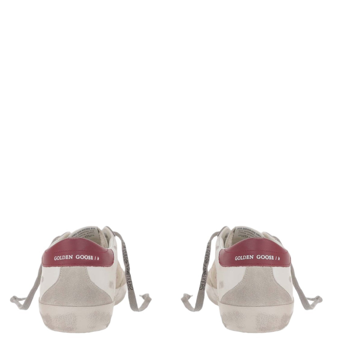 Golden Goose White Super-Star Leather Mesh Sneakers