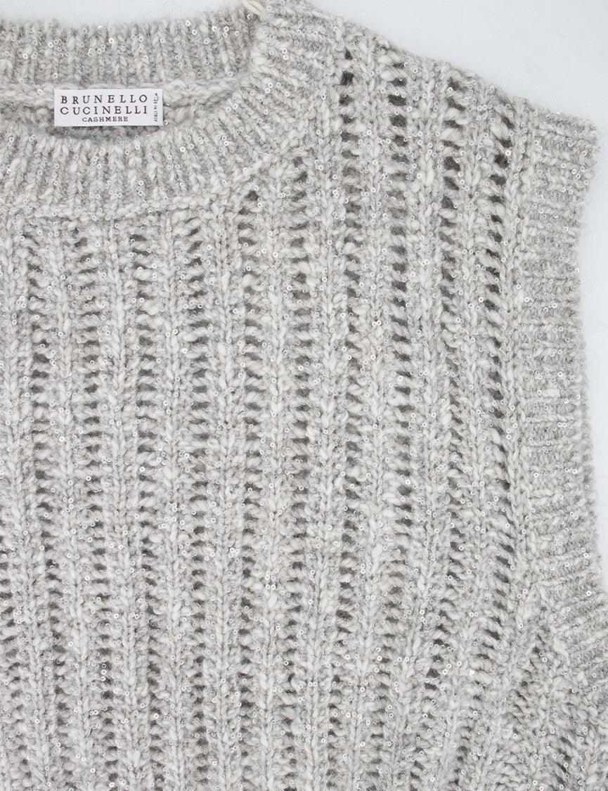 Brunello Cucinelli Ribbed Knit Waistcoat In Luxurious Cashmere-Wool Blend