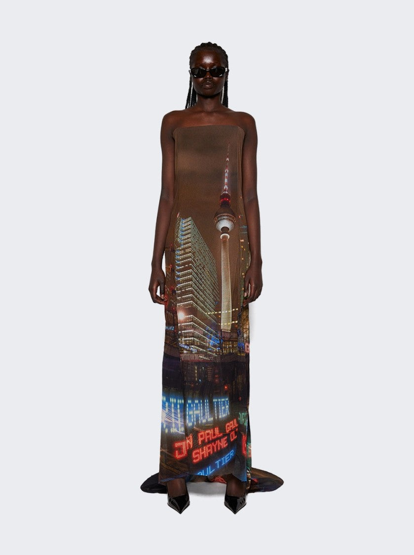 Jean Paul Gaultier Mesh 3D Tube Fishtail Dress