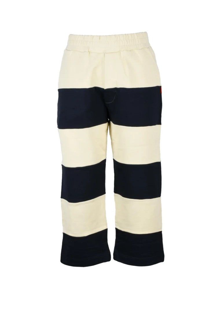 Sunnei Cotton Trousers - Beige/Blue