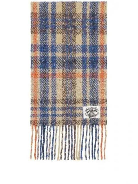 Acne Studios Classic Plaid Scarf With Fringed Edges And Luxurious Texture