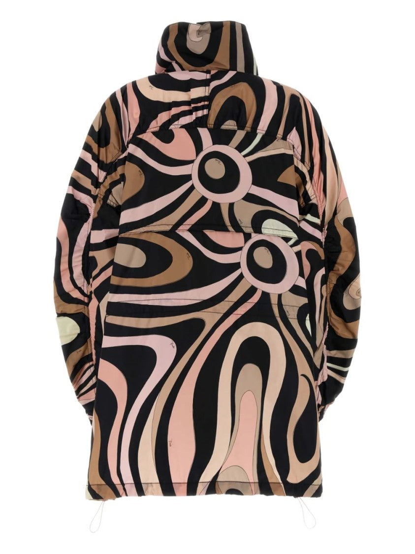 Pucci Abstract Patterned Parka With Adjustable Waist