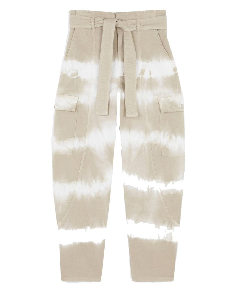 Stella Mccartney Beige/White Tie-Dye High-Waisted Denim Jeans