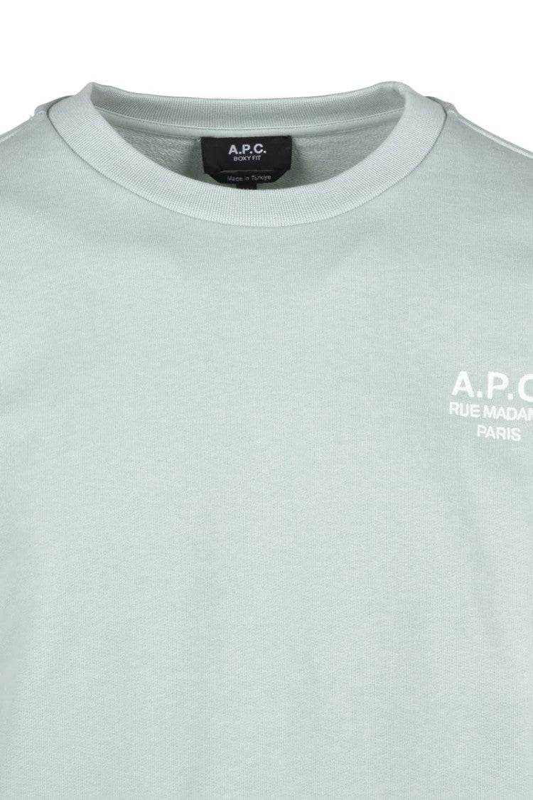 A.P.C. Cropped Sweatshirt - Aqua