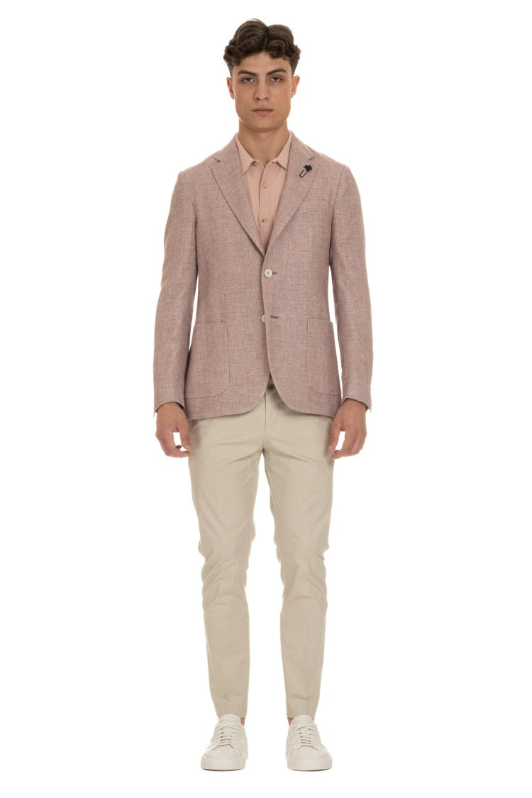 Lardini Textured Linen-Wool Jacket