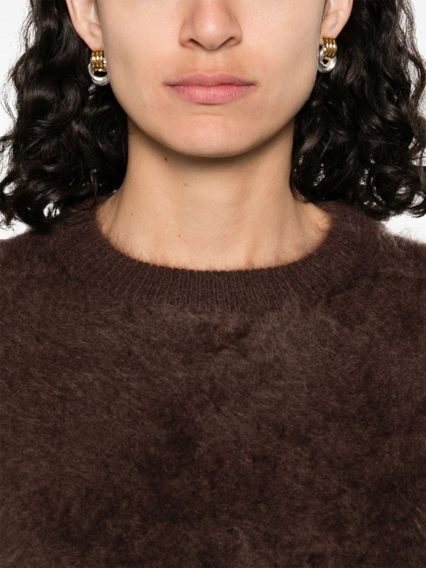 Soft Goat Cashmere Brushed Crewneck Sweater