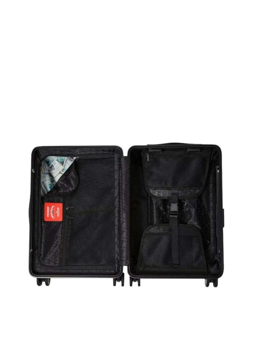Sprayground Gray Center Rip Revealing Gray Check Carry-On