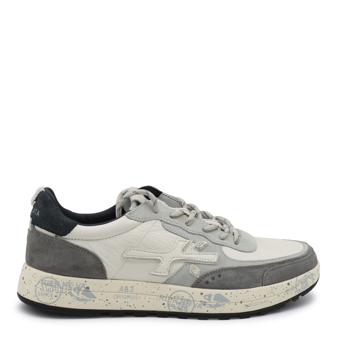 Premiata Layered Panel Graphic Sneakers