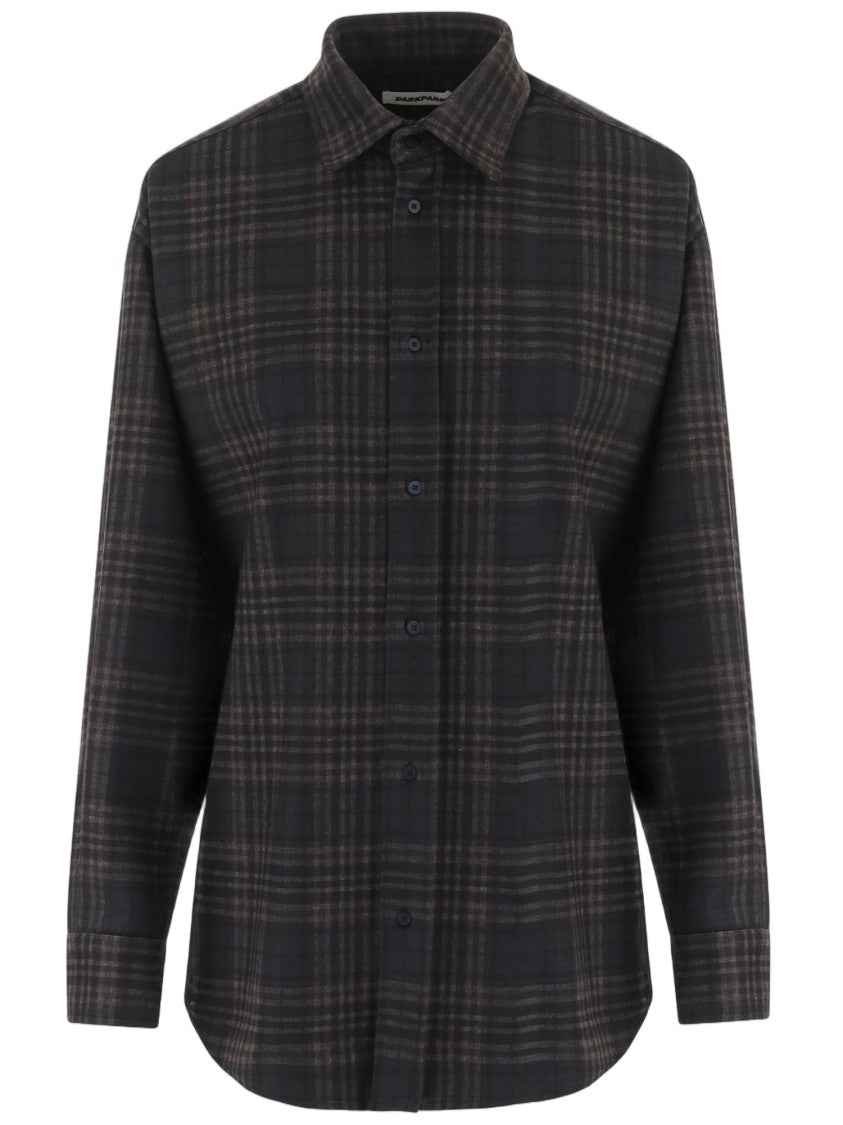Darkpark Multicolor Checked Stretch-Viscose Shirt