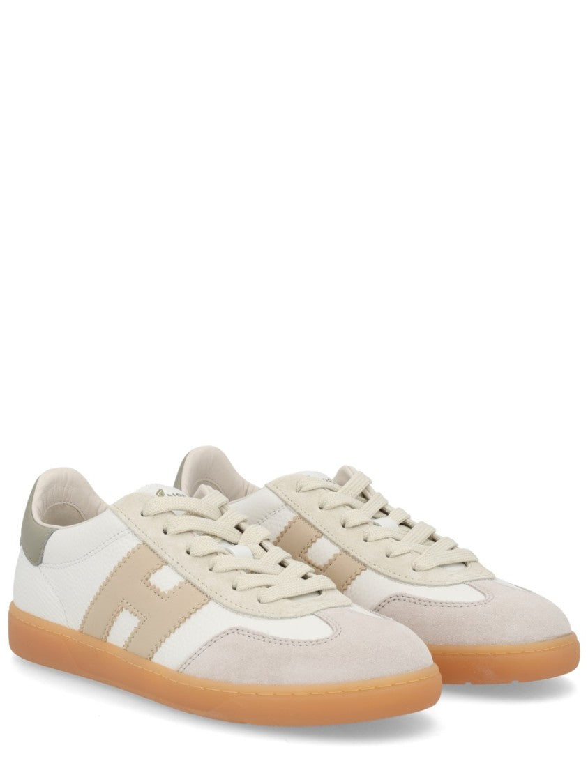 Hogan Beige Cool Side Stitched Logo Sneakers
