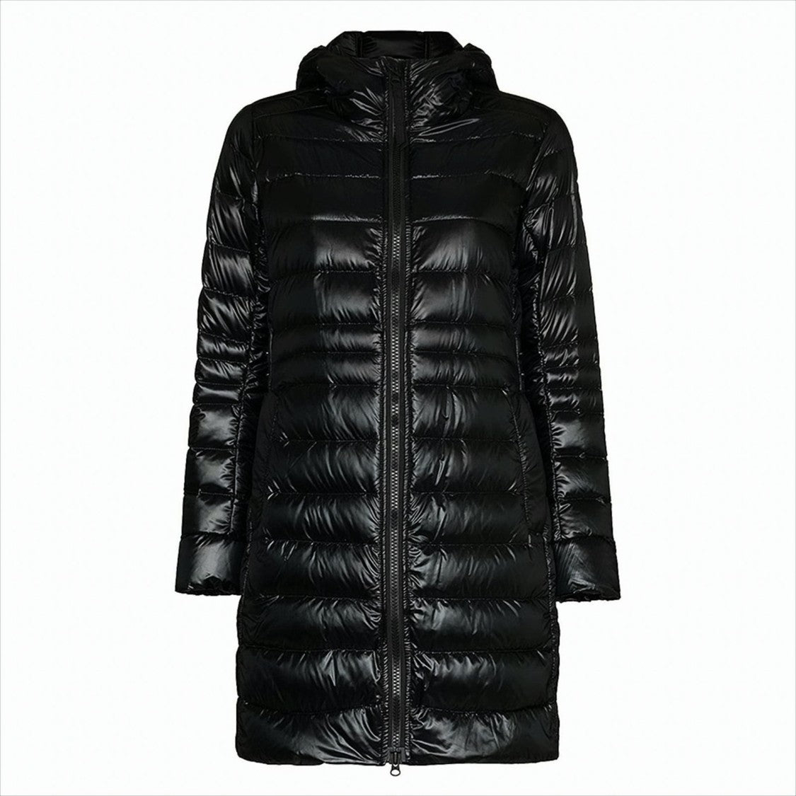 Canada Goose Glossy-Finish Hooded Long Padded Jacket