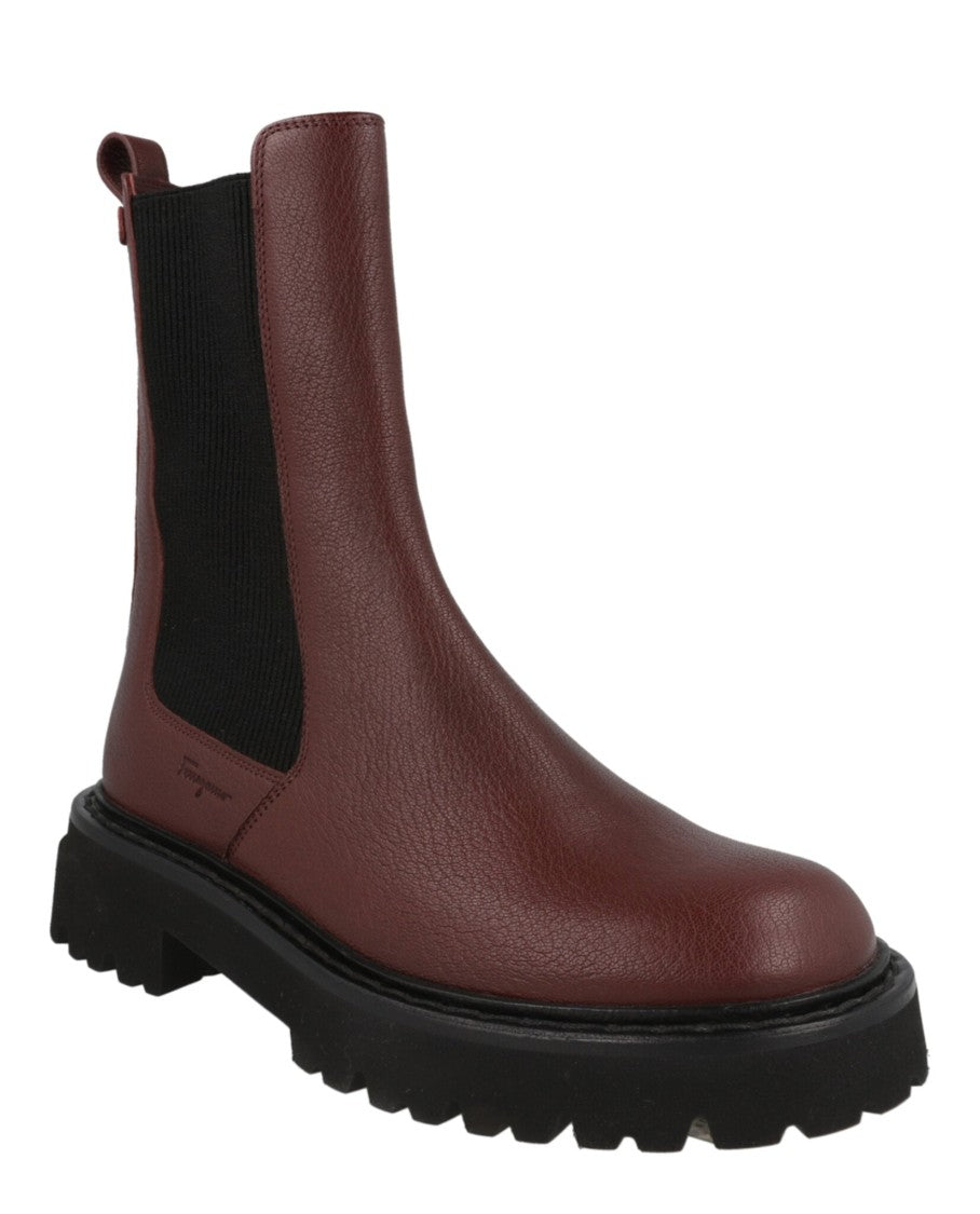 Ferragamo Leather Chelsea Boots