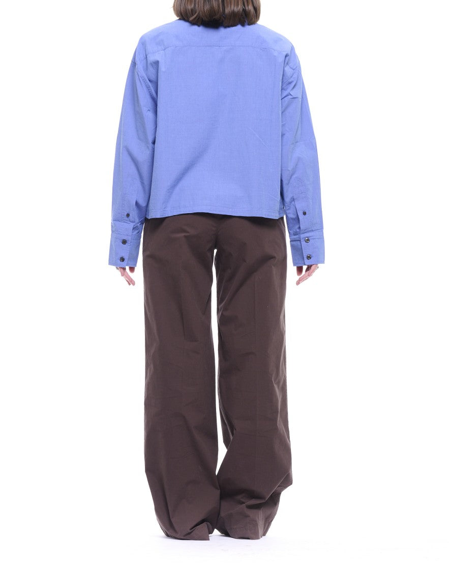 Eat Dust 673 Blue Sea Cubic Cotton Shirt