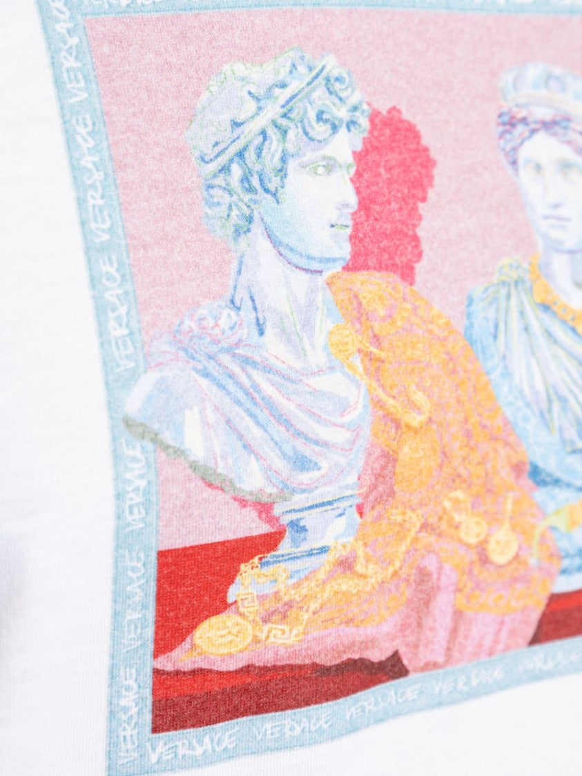Versace Graphic Print Cotton Jersey T-Shirt With Boxy Silhouette
