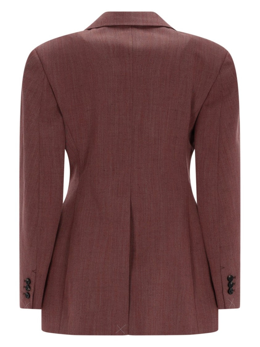 Bottega Veneta Structured Blazer With Notched Lapel And Single Button Closure