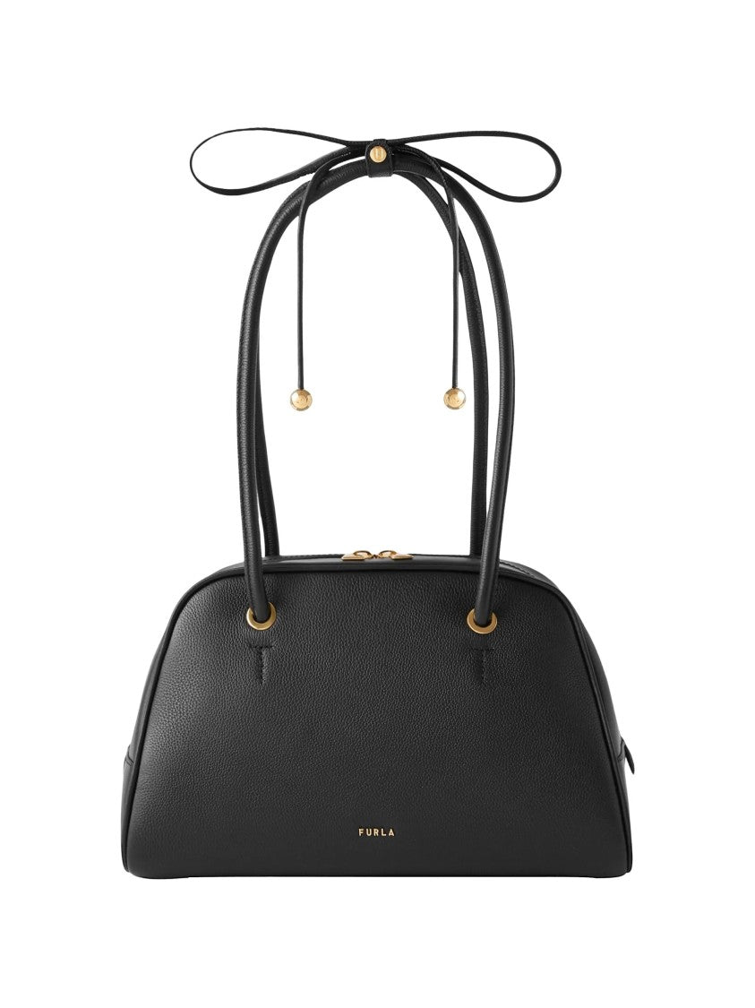Furla Poppy M Structured Bow Shoulder Bag