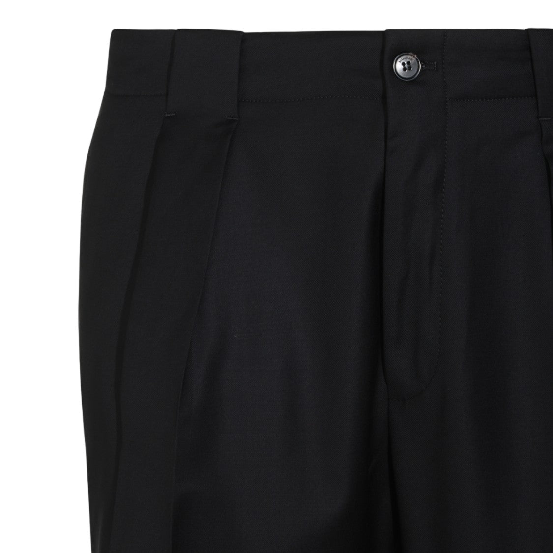 Incotex Black Flat-Front Tailored Straight-Leg Pants