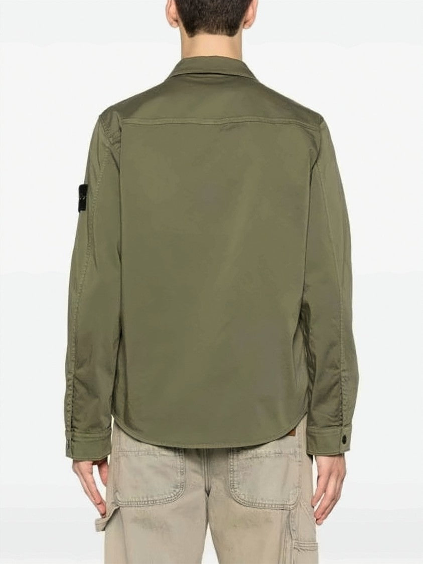 Stone Island Minimalist Front-Zip Jacket With Branded Patch Detail