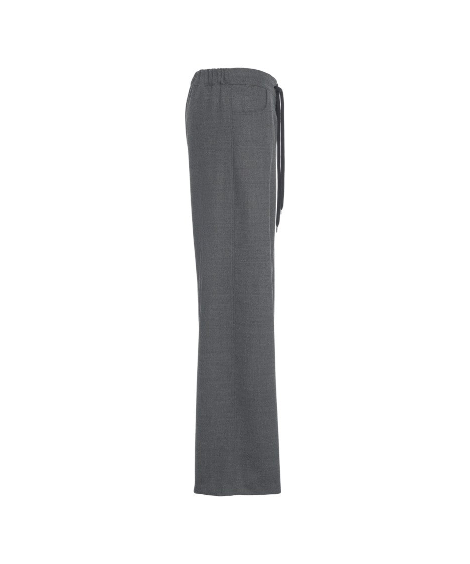 Jucca Wide-Leg Trousers With Drawstring Closure And Textured Fabric