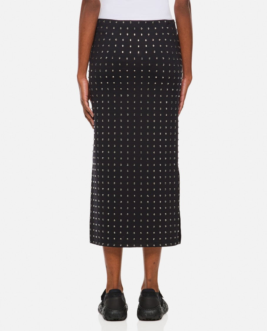 Sportmax Nome Crystal Lycra Midi Skirt